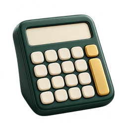 Forest-green 3D calculator